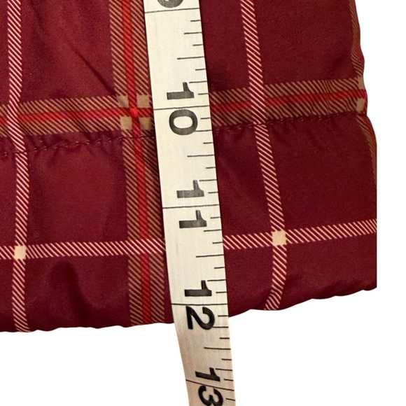 NWT Wonder Nation Reversible Maroon Tan Plaid Faux Fur Puffer Vest - Size 6-9M - Picture 10 of 10